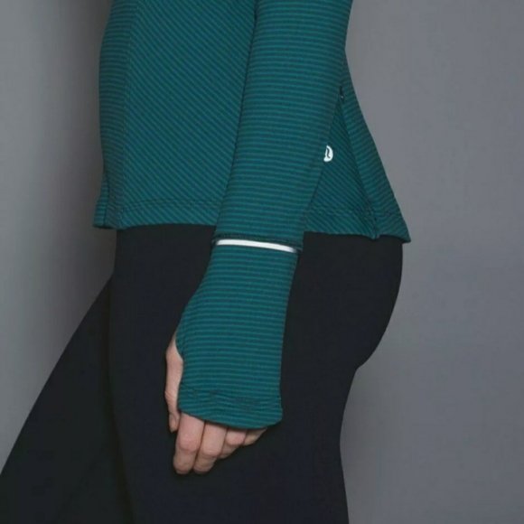 lululemon athletica Tops - Lululemon Kanto Catch Me Long Sleeve Pullover Top Size 6 Teal Rulu Pocket
